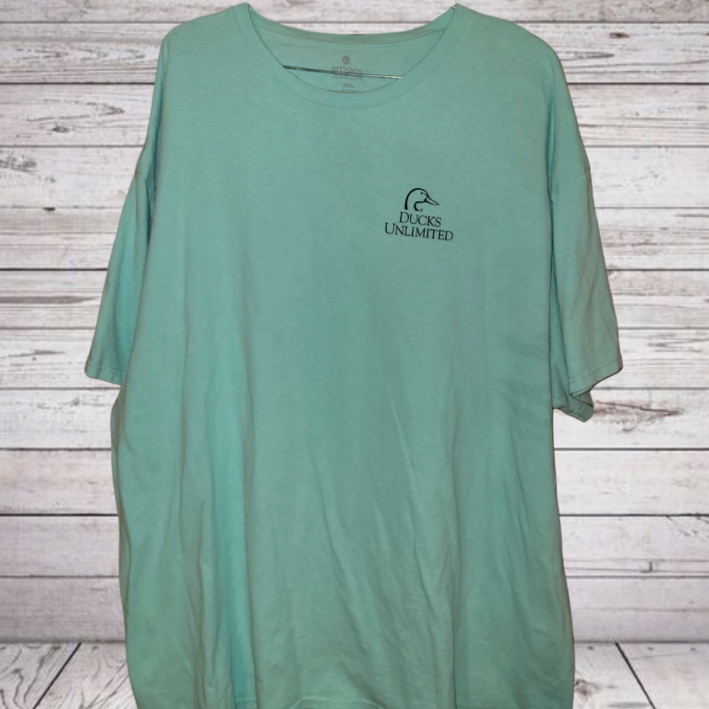 Ducks Unlimited T-Shirt Light Green 2XL Great Conditions Very Comfortable